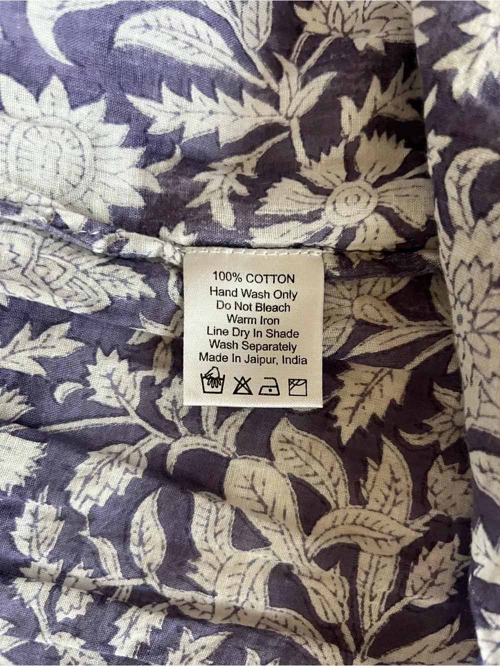 Daughters of India Blue and White Floral Babydoll Dress - Picture 7 of 9